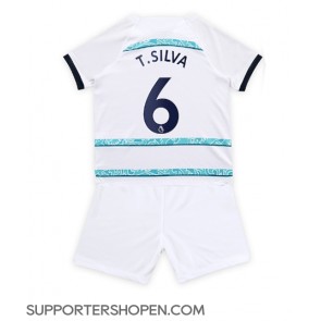 Chelsea Thiago Silva #6 Bortatröja Barn 2022-23 Kortärmad (+ korta byxor)